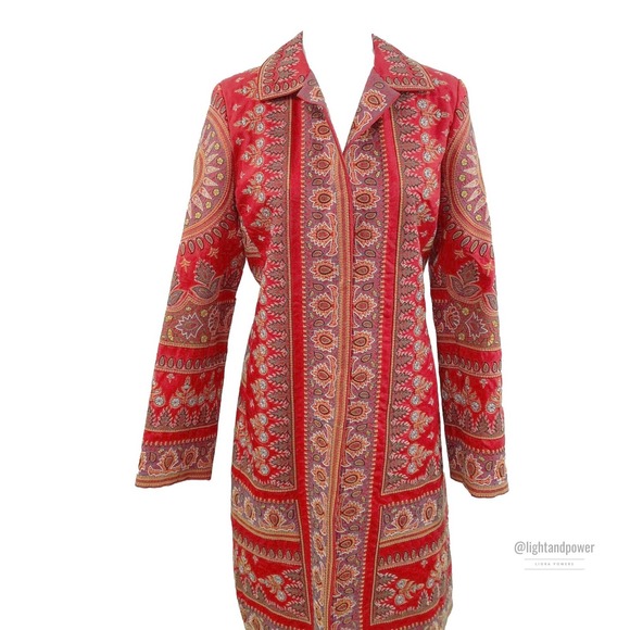 Biya for Johnny Was Asian Paisley Embroider Blazer - Picture 2 of 11